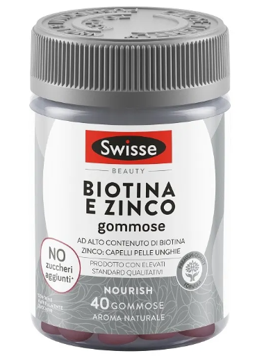 Swisse Integratore di Biotina + Zinco per Capelli, Pelle e Unghie 40 Gommose
